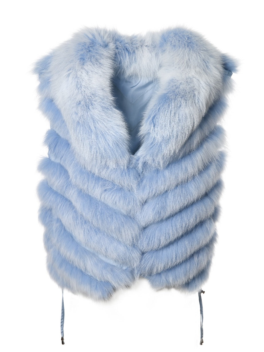 Silk Reversible Short Vest Soft Ivory