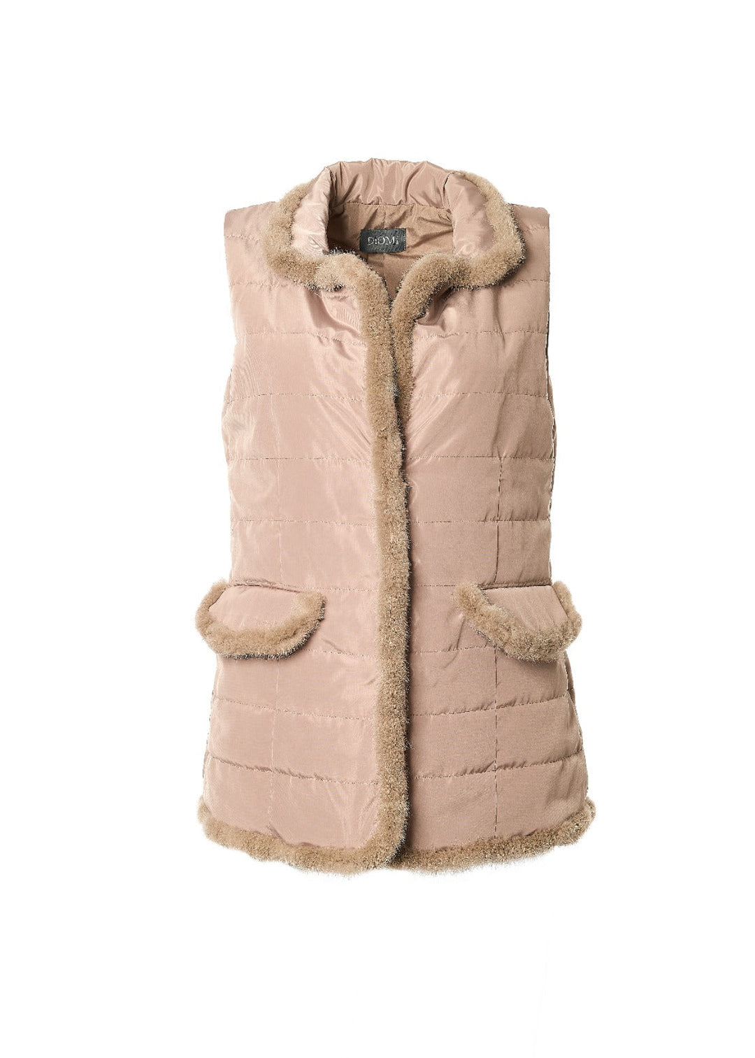 Mink Nylon Vest In Black