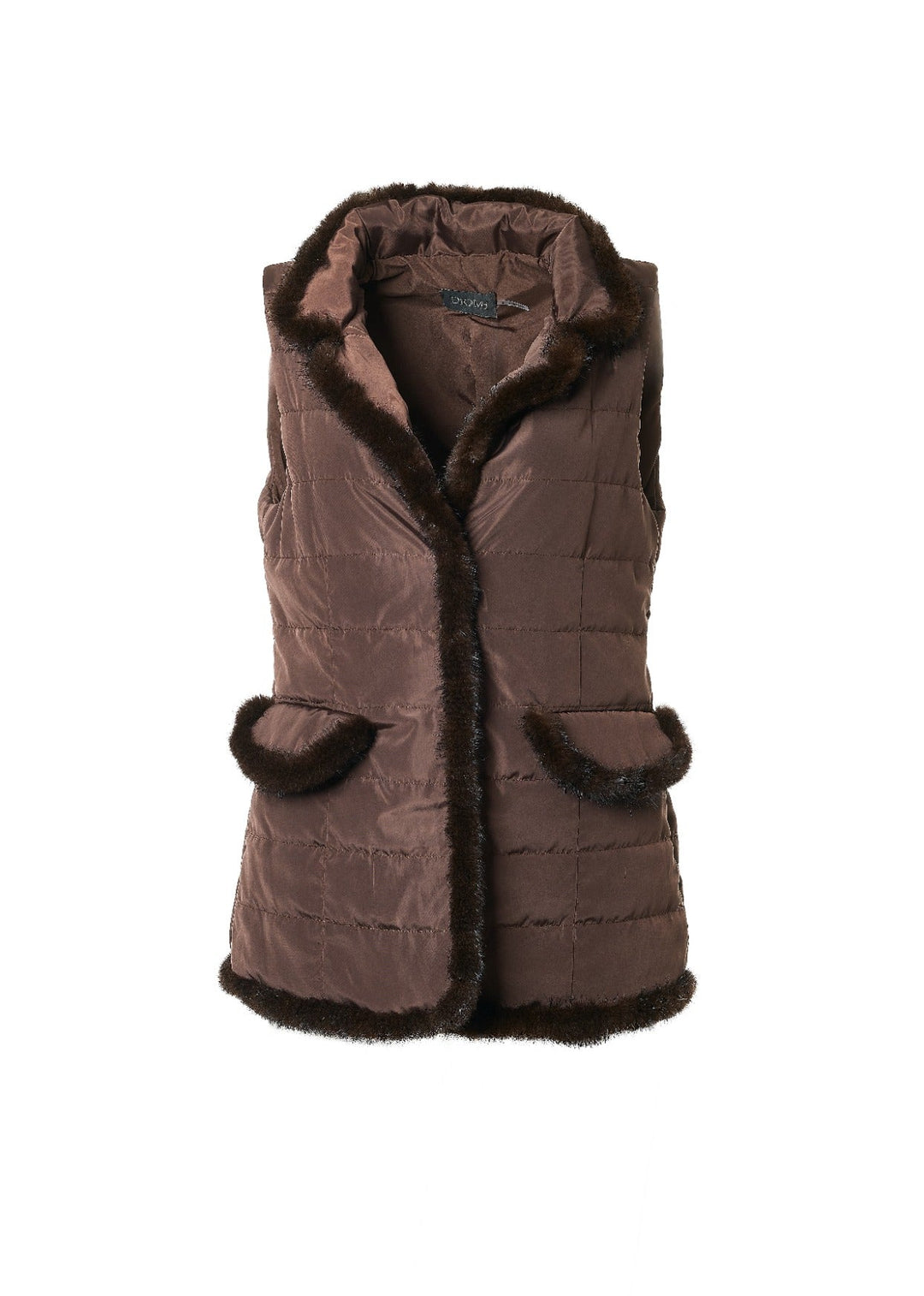 Mink Nylon Vest In Black