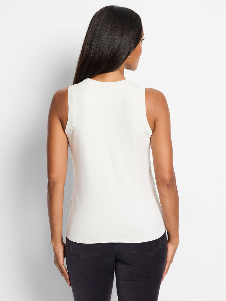 Sequin Knit Tank - Cream
