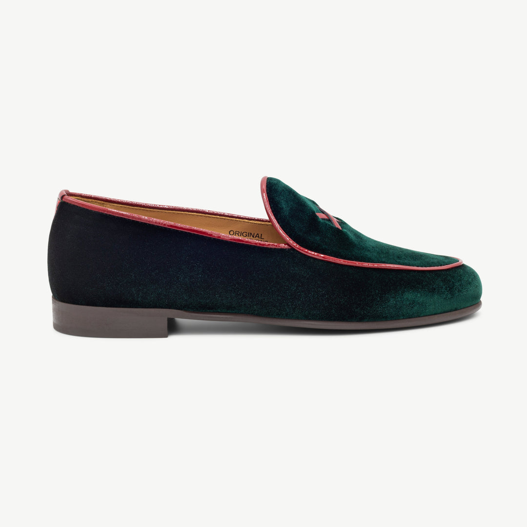 Women's Dark Green Velvet Milano Loafer