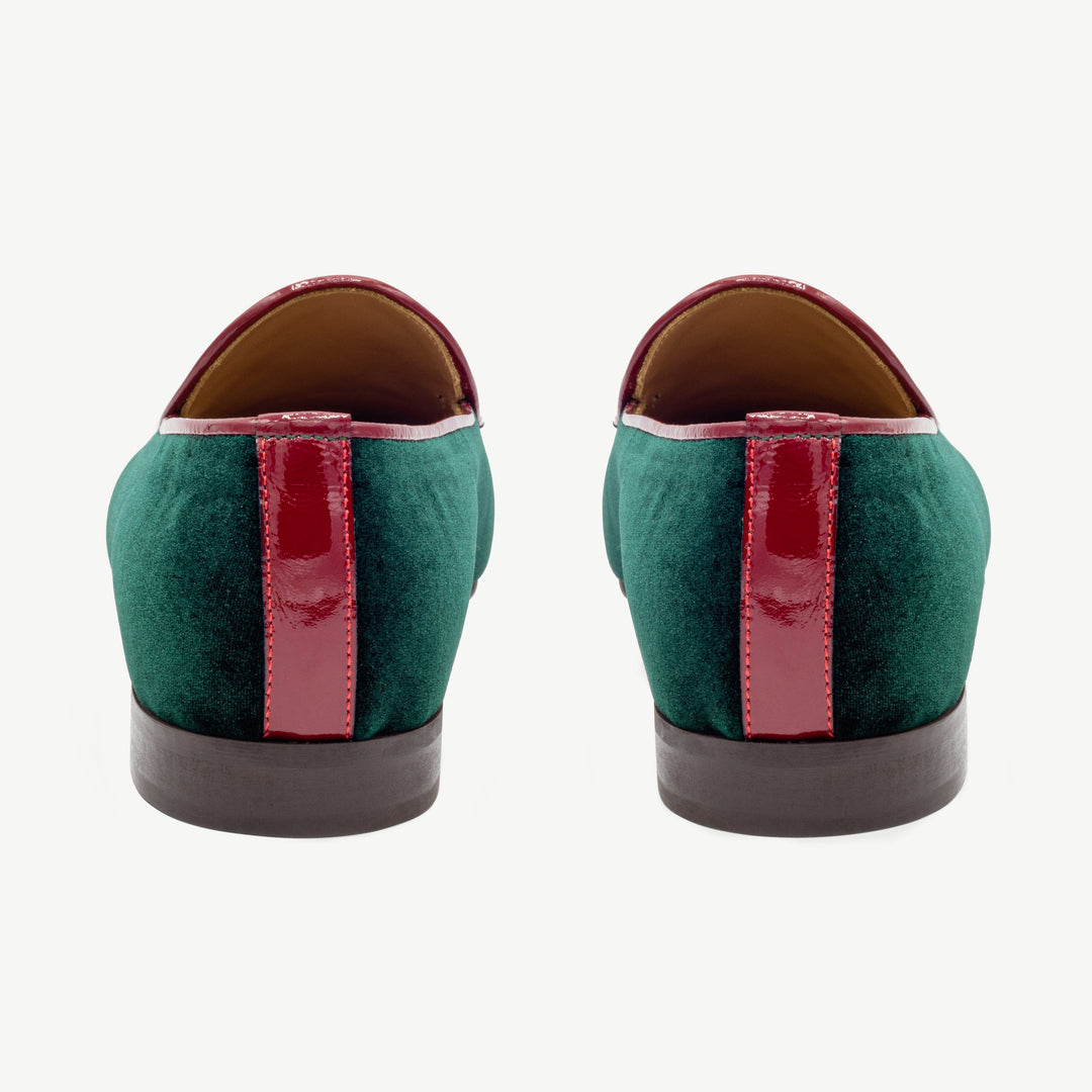 Women's Dark Green Velvet Milano Loafer