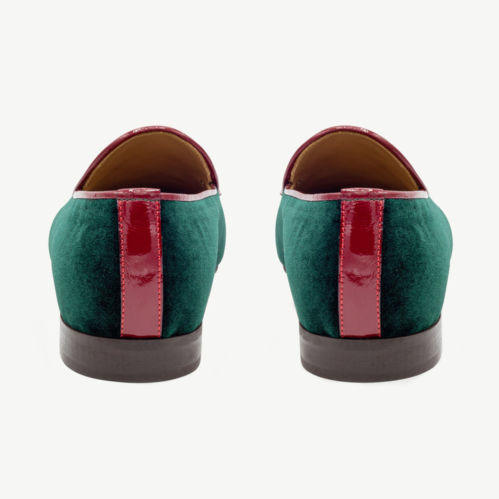 Women's Dark Green Velvet Milano Loafer