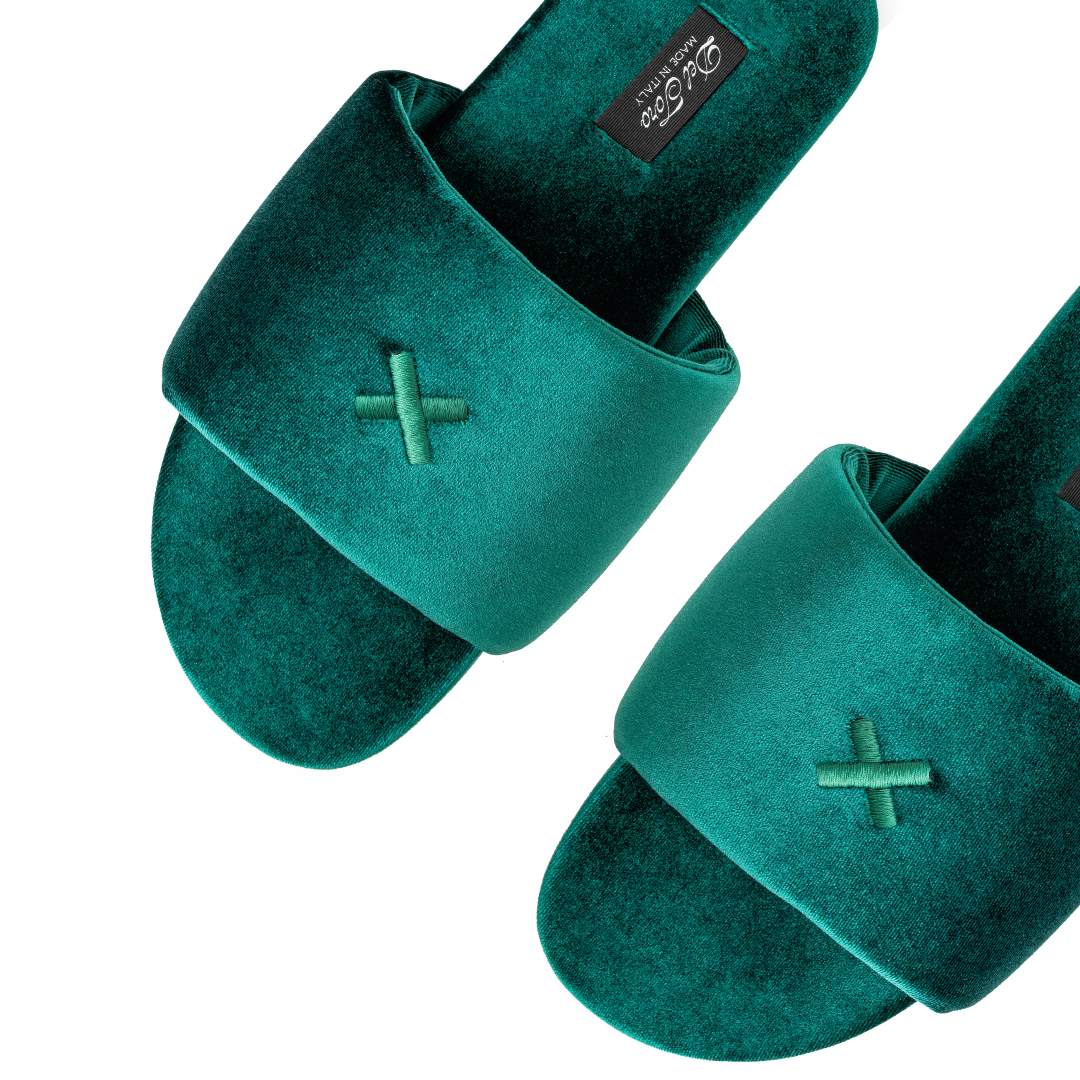 Women's Emerald Velvet House Slide