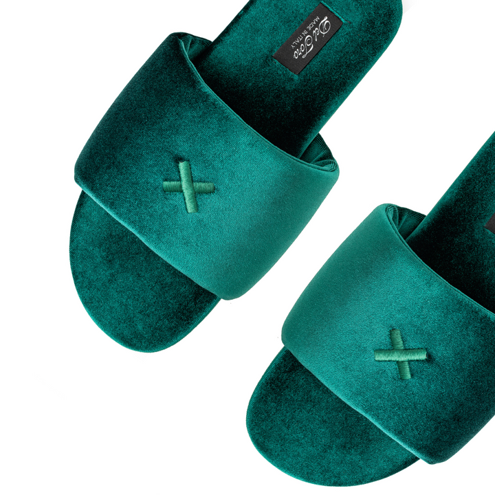Women's Emerald Velvet House Slide