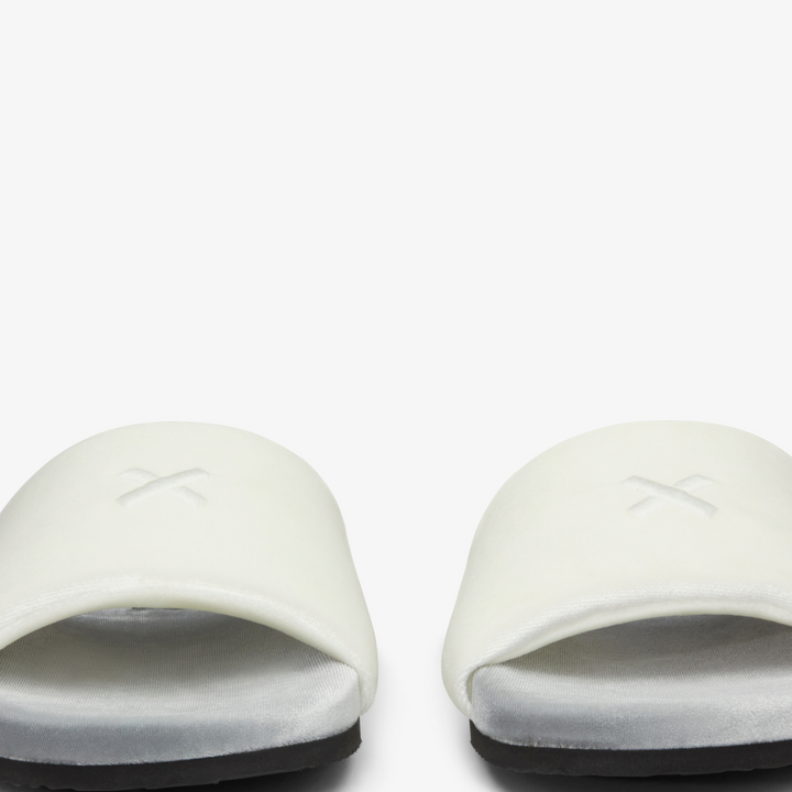 Women's Grigio & Cream Velvet House Slide