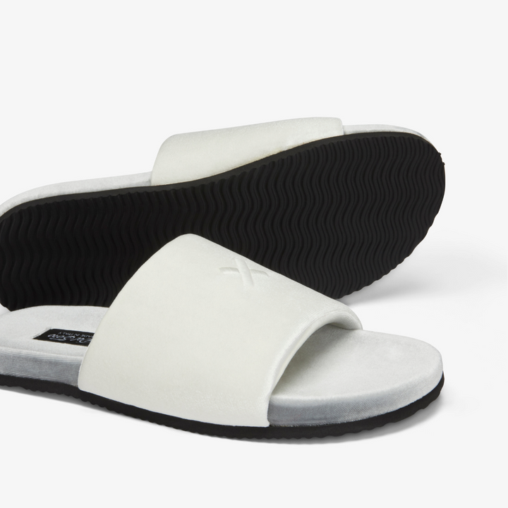 Women's Grigio & Cream Velvet House Slide