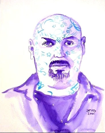 Eak The Illustrated Man Watercolor Portrait