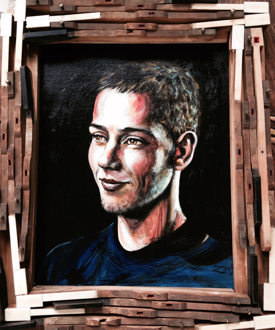Man In Acrylic Portrait