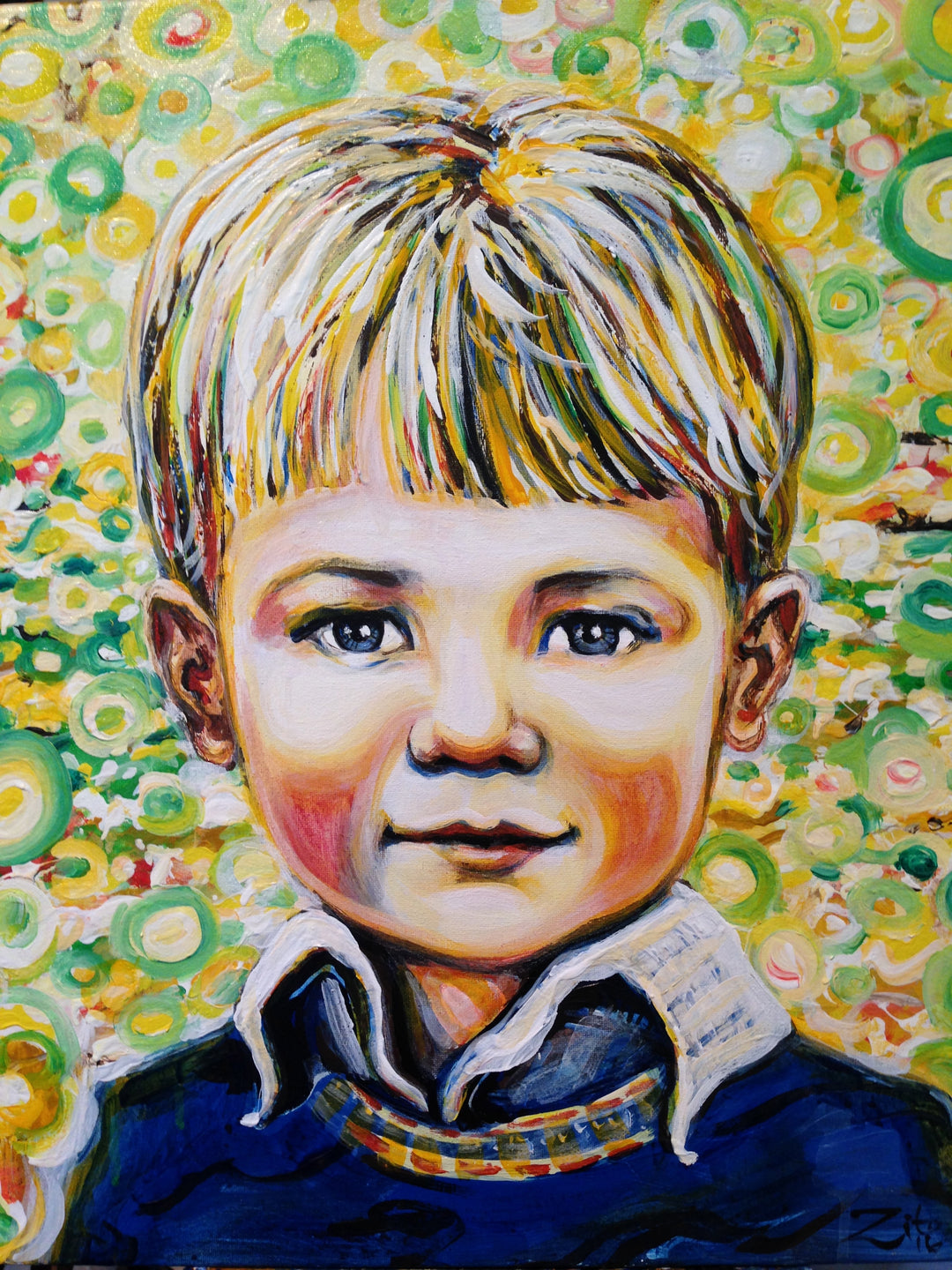 A Boy Acrylic Portrait