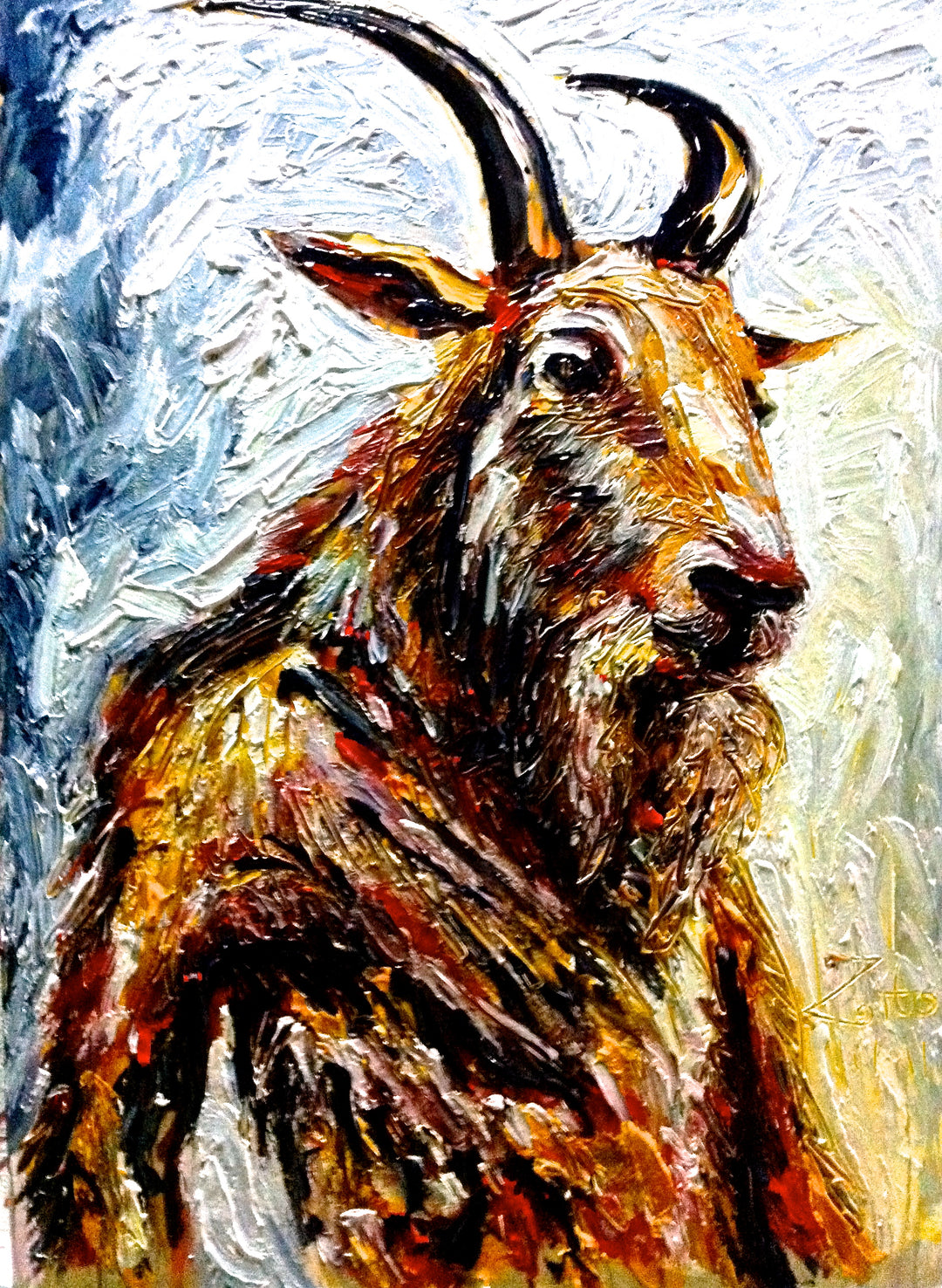 Goatman Di Boscoreale Acrylic Portrait