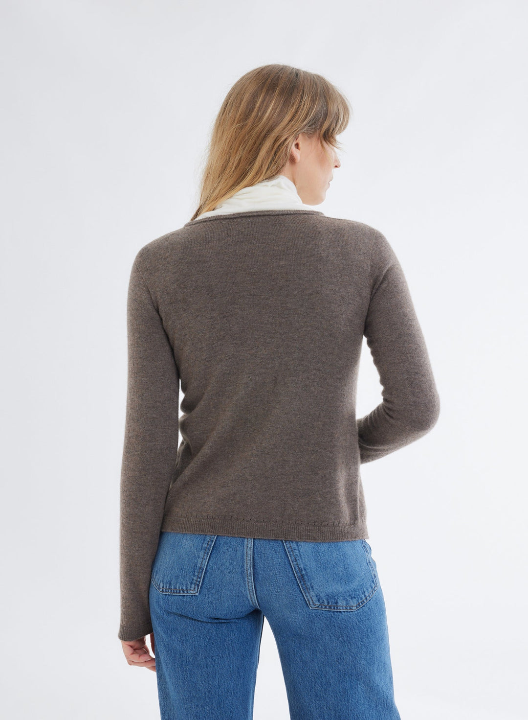 Stretch Linen Stripe Three Quarter Sleeve Boatneck T-Shirt