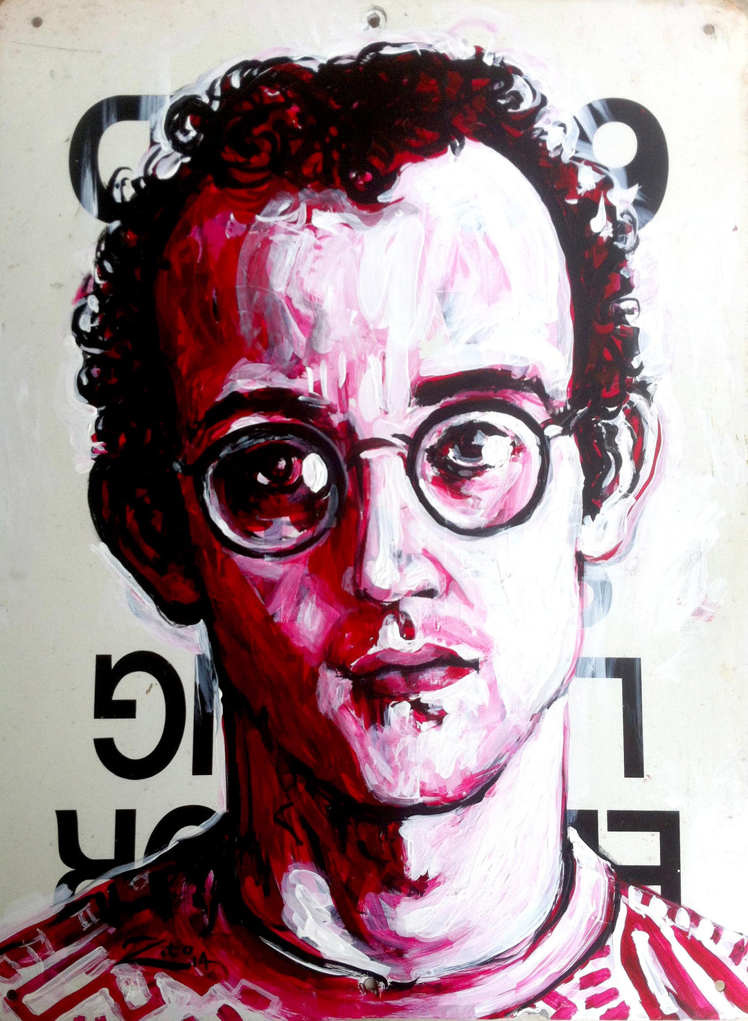 Keith Haring Acrylic Portrait