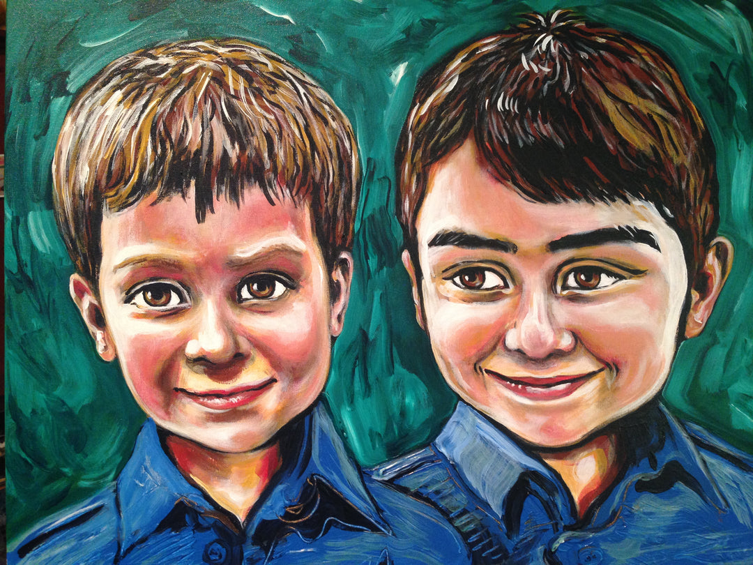 Knocky Boys Acrylic Portrait