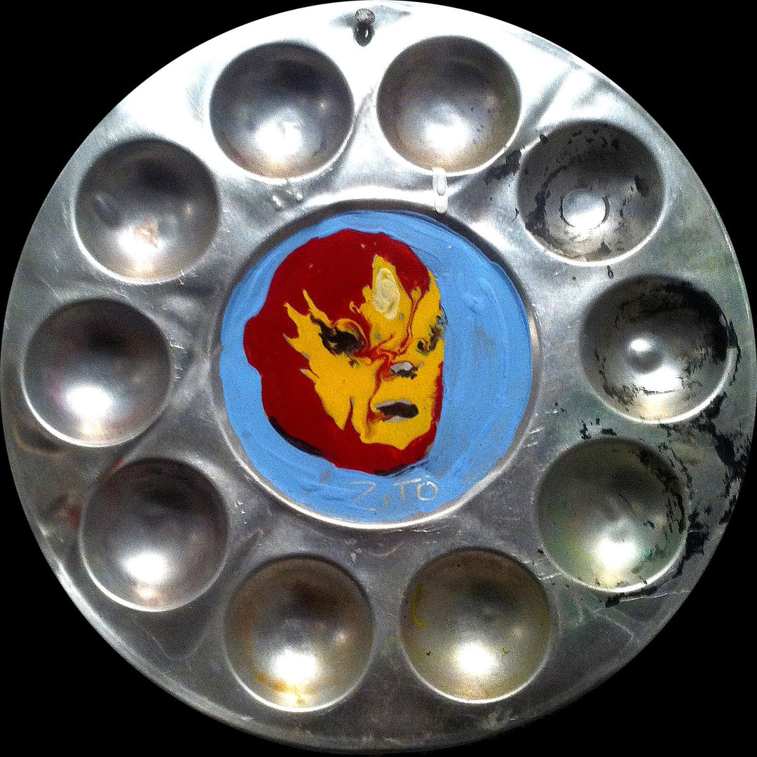 Lucha Libre Palette Enamel Portrait