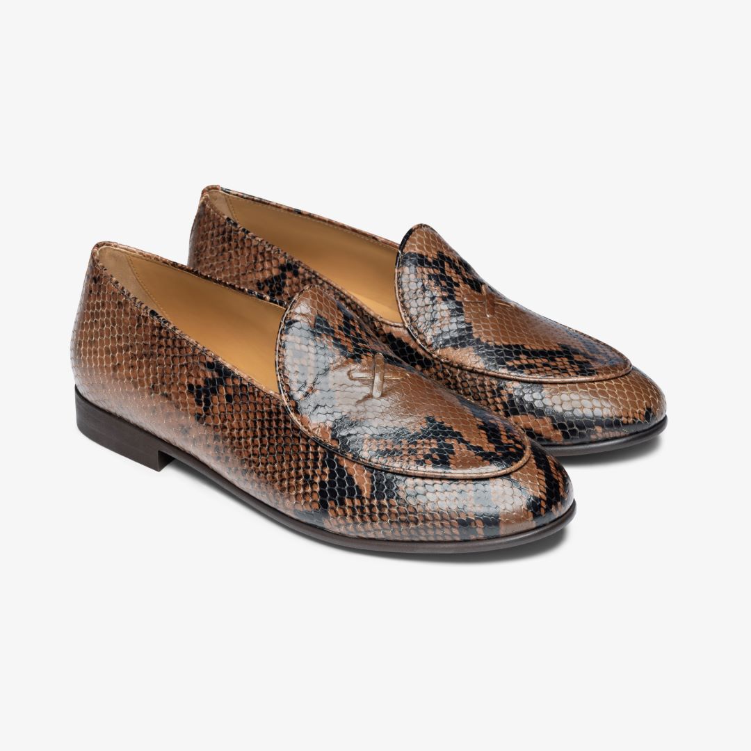 Women's Brown Snakeskin Milano Loafer