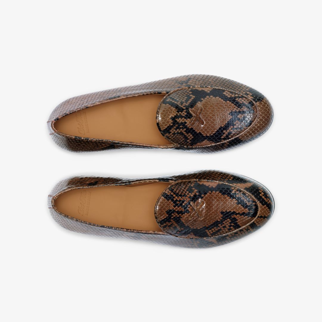 Women's Brown Snakeskin Milano Loafer