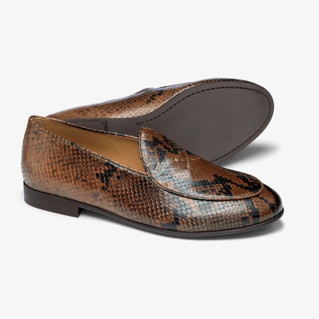 Women's Brown Snakeskin Milano Loafer