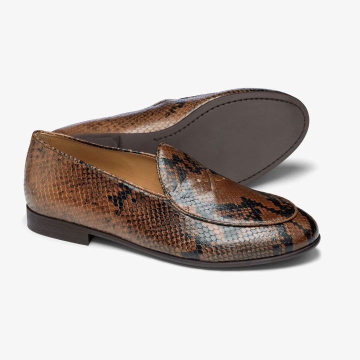 Women's Brown Snakeskin Milano Loafer