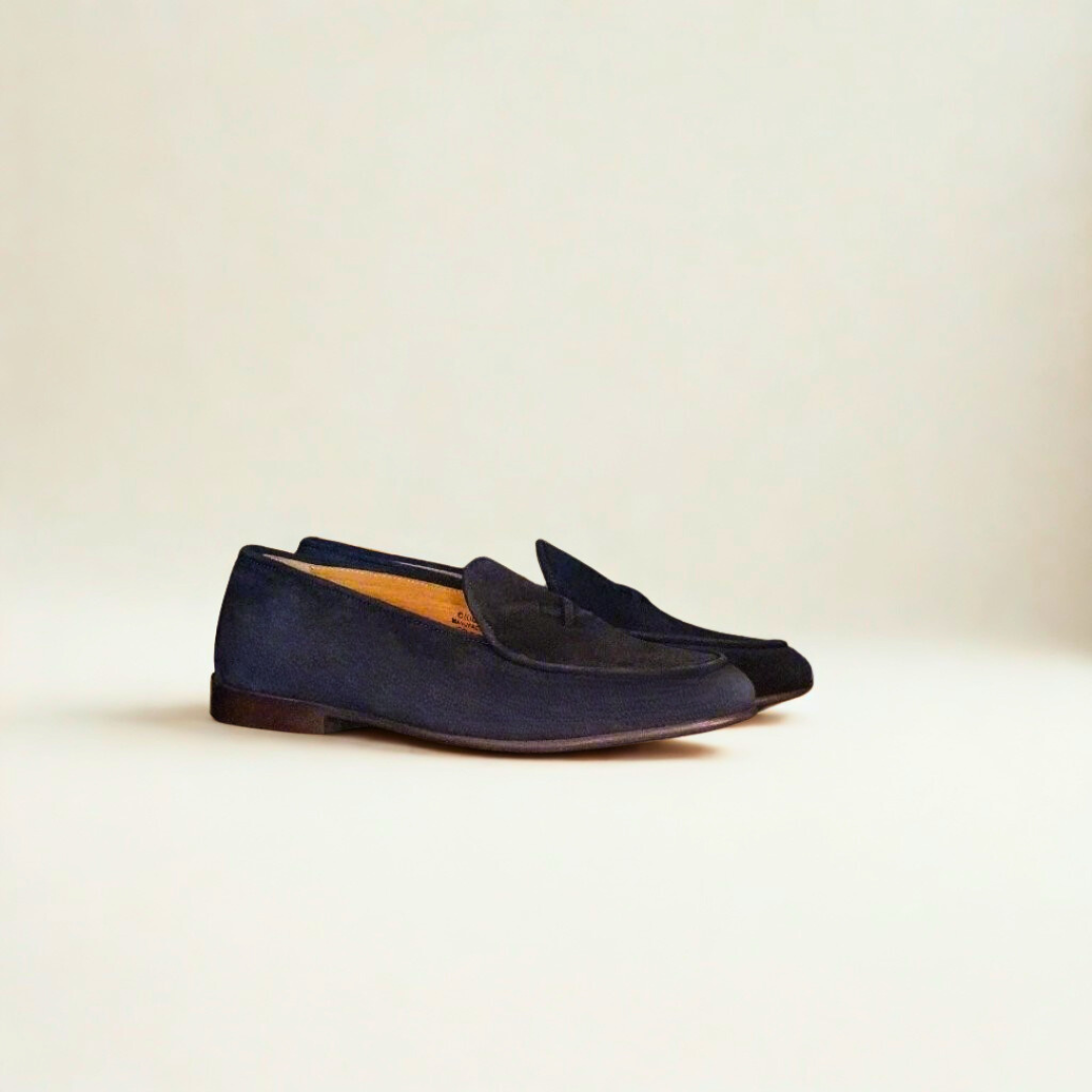 Women's Navy Suede Milano Loafer