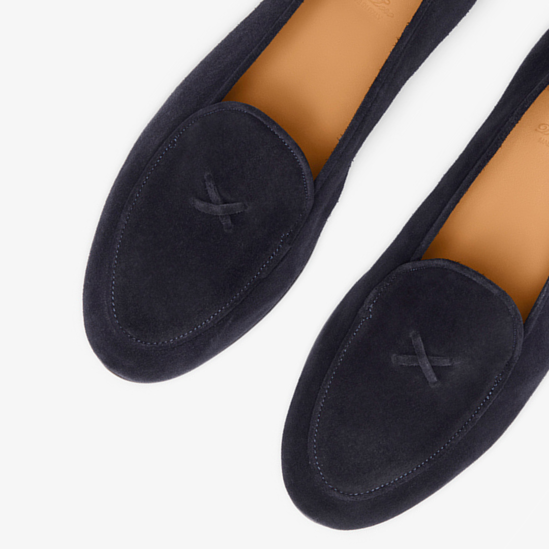 Women's Navy Suede Milano Loafer