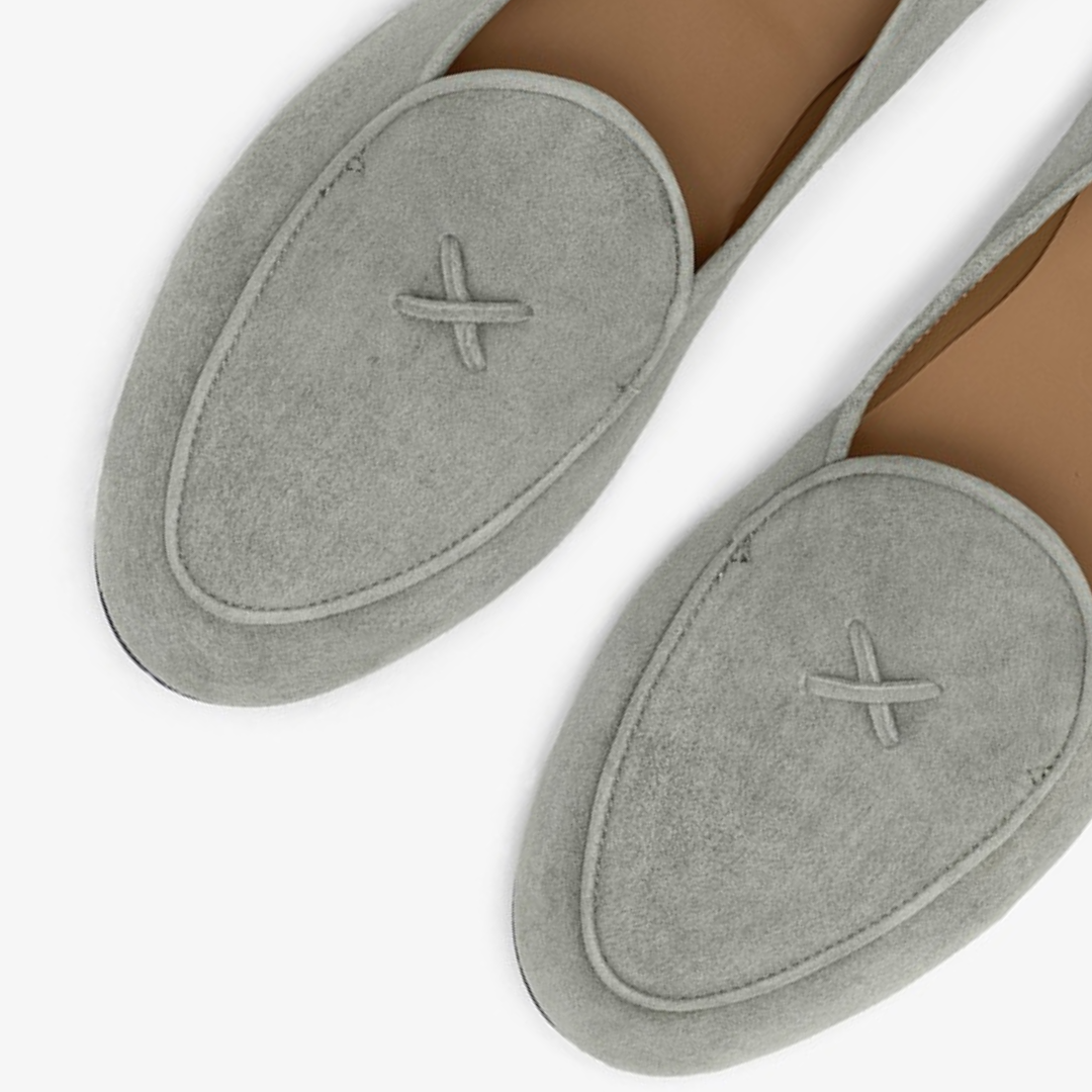 Women's Olive Grey Suede Milano Loafer