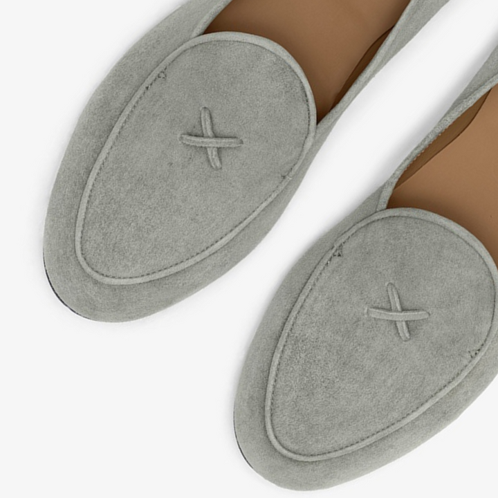 Women's Olive Grey Suede Milano Loafer