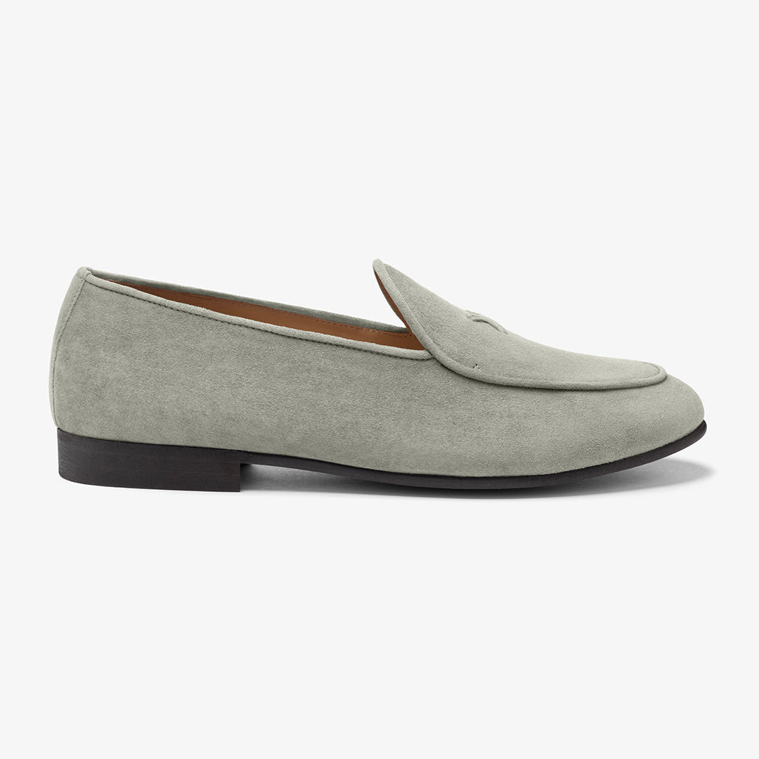 Women's Olive Grey Suede Milano Loafer