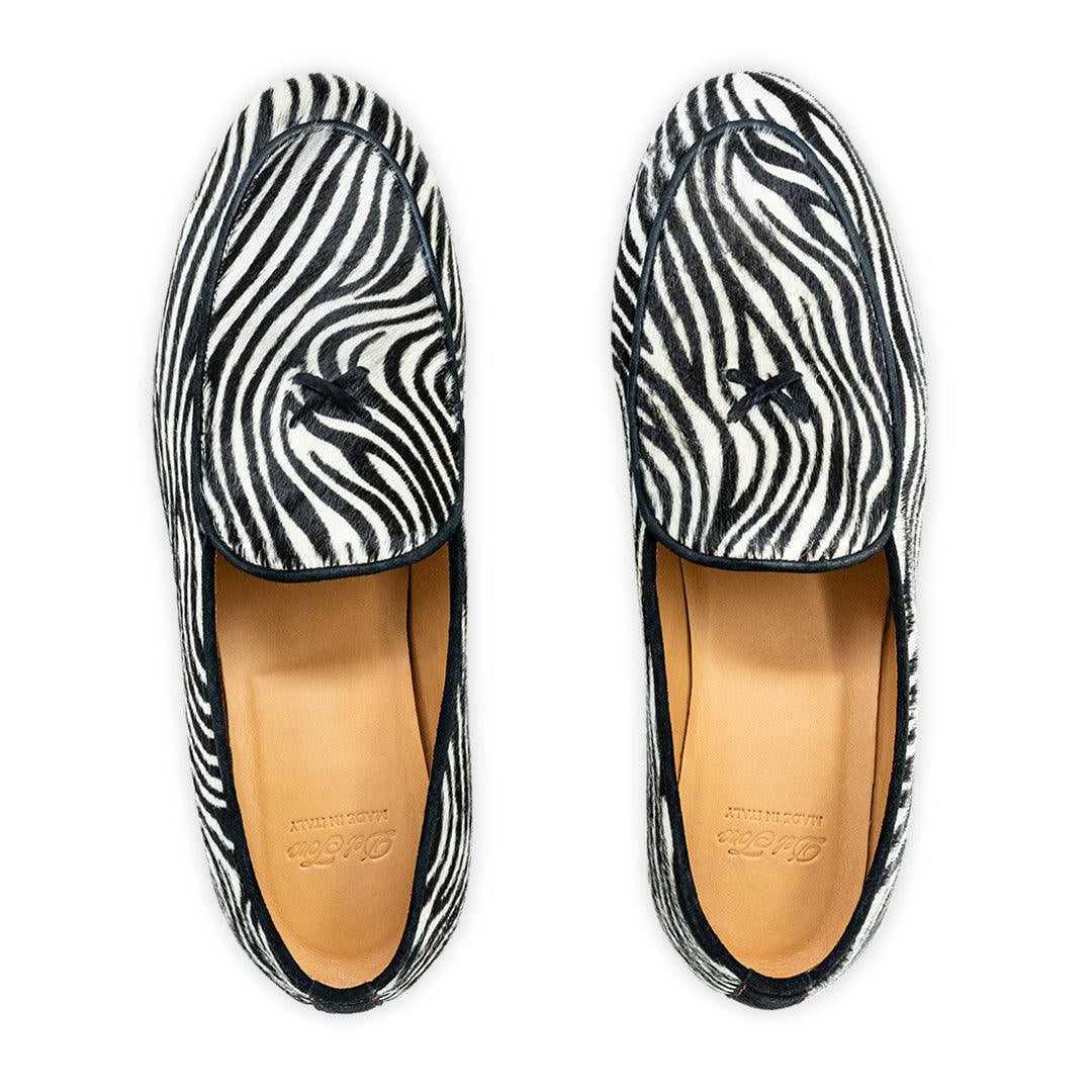 Womens Zebra Print Milano Loafer