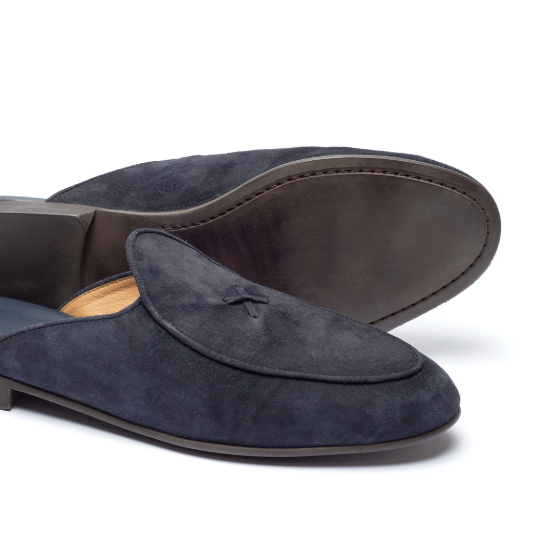 Women's Navy Suede Milano Mule