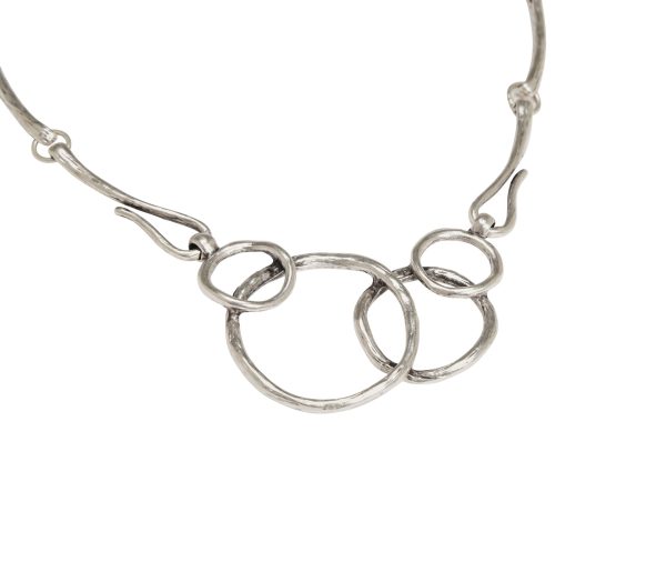 Handmade Hoops Pewter Necklace – NN3539