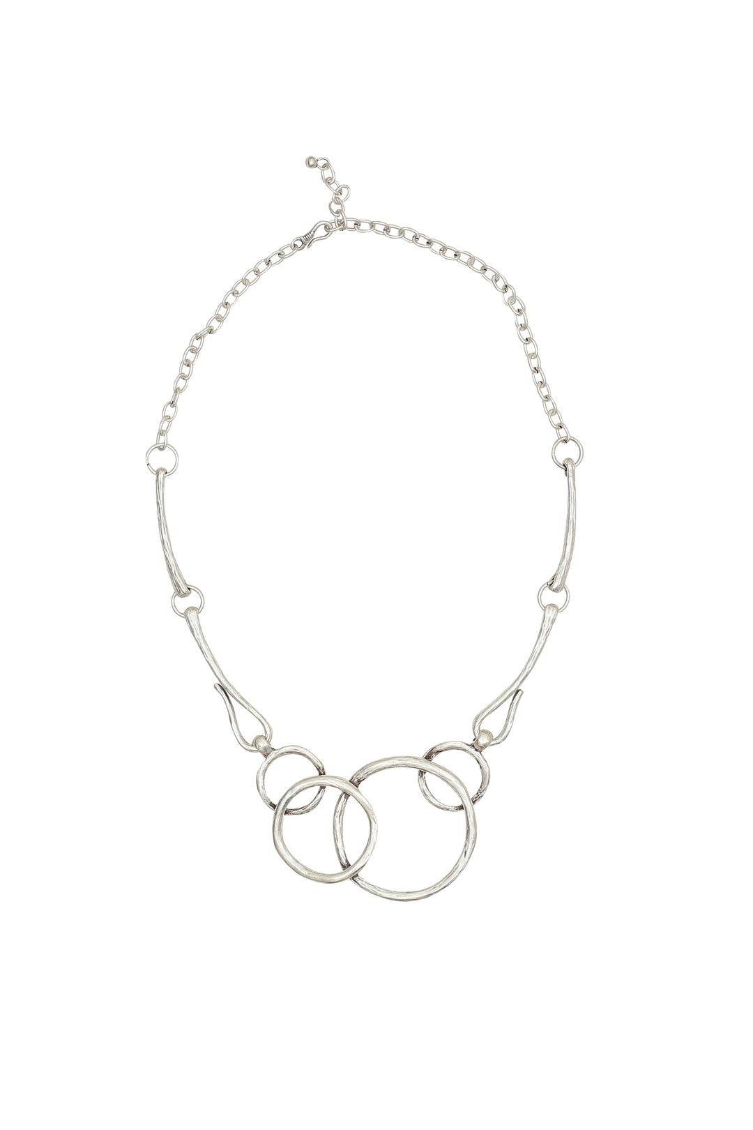 Handmade Hoops Pewter Necklace – NN3539
