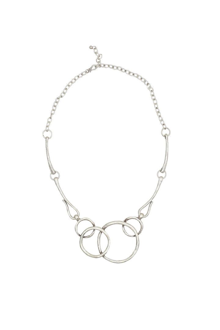 Handmade Hoops Pewter Necklace – NN3539