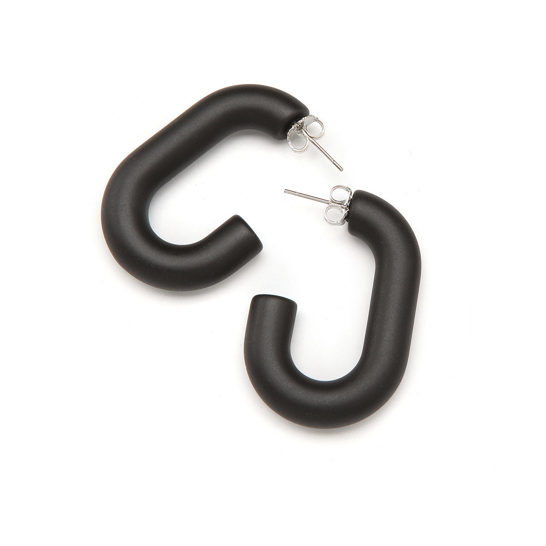 Mini Barile Margo Earring Matte Black