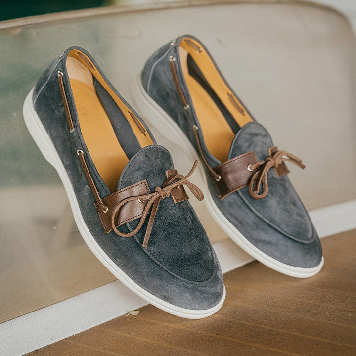 Women's Blue Suede Barca Yacht Loafer