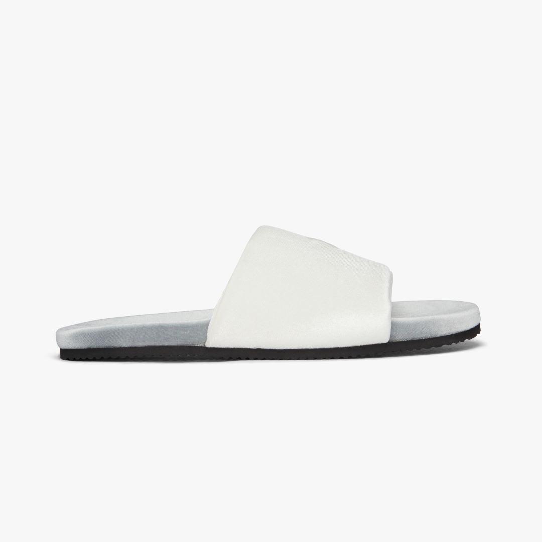 Women's Grigio & Cream Velvet House Slide