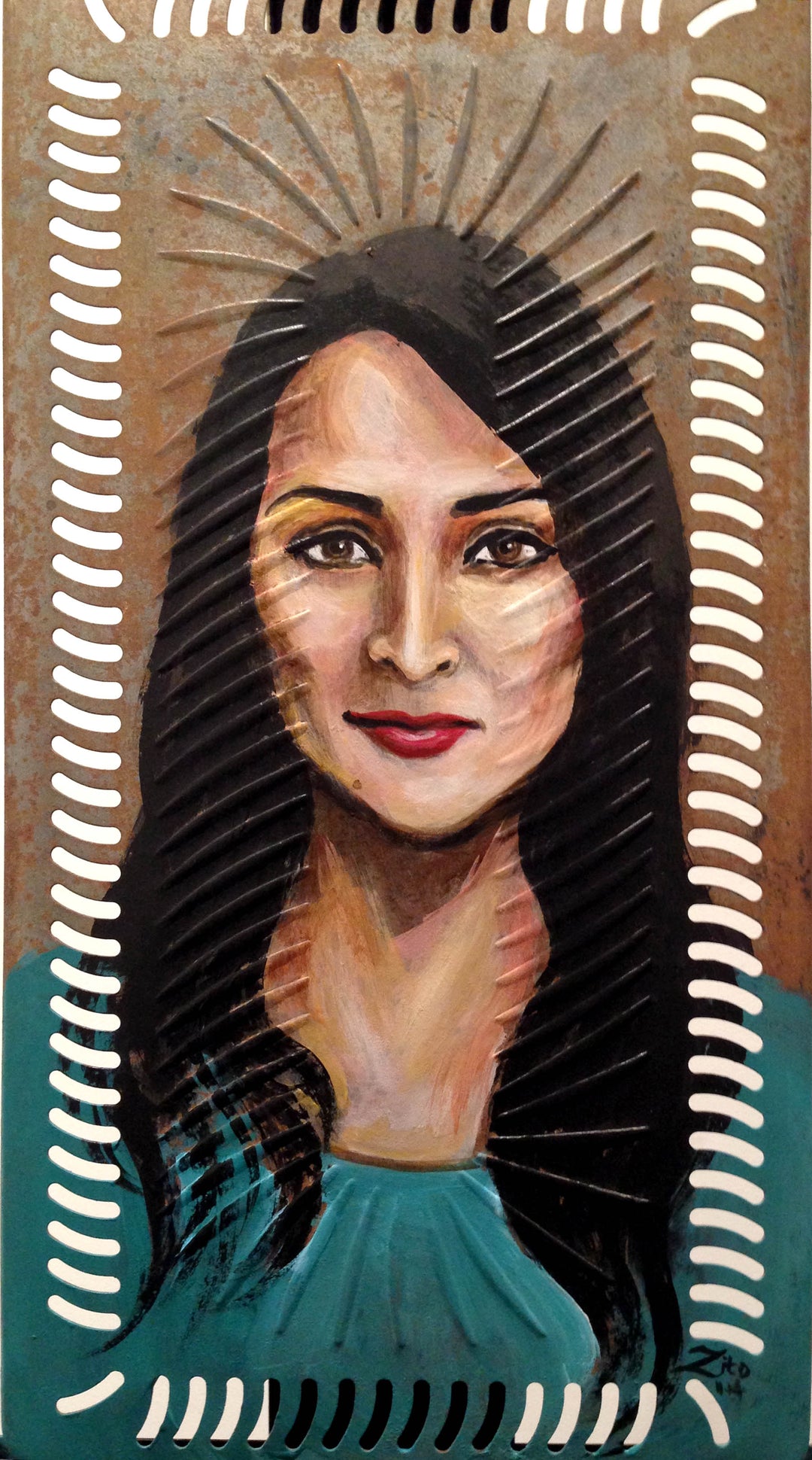 Portrait On Metal Acrylic Portrait