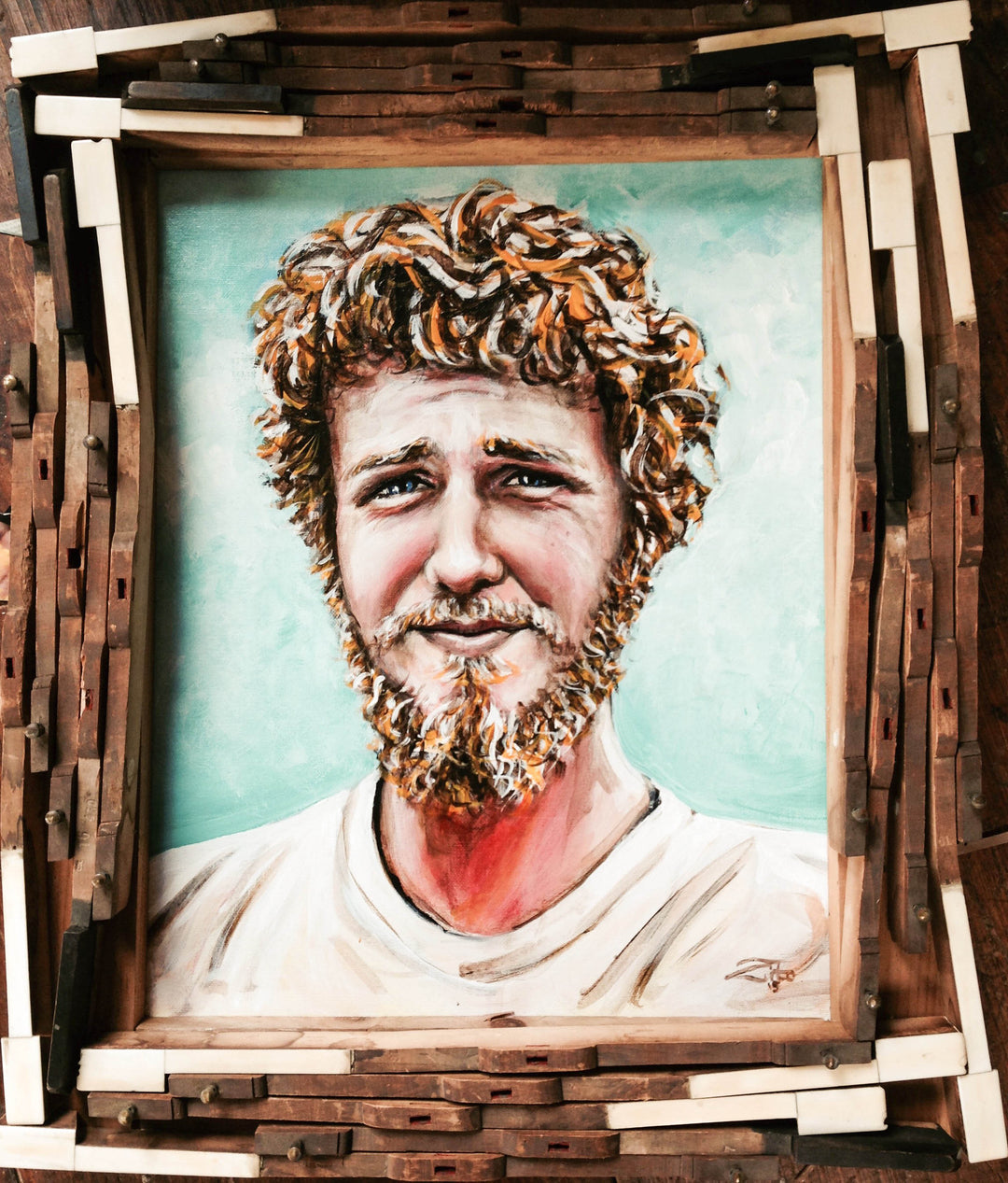 Piano Keys Frame Acrylic Portrait
