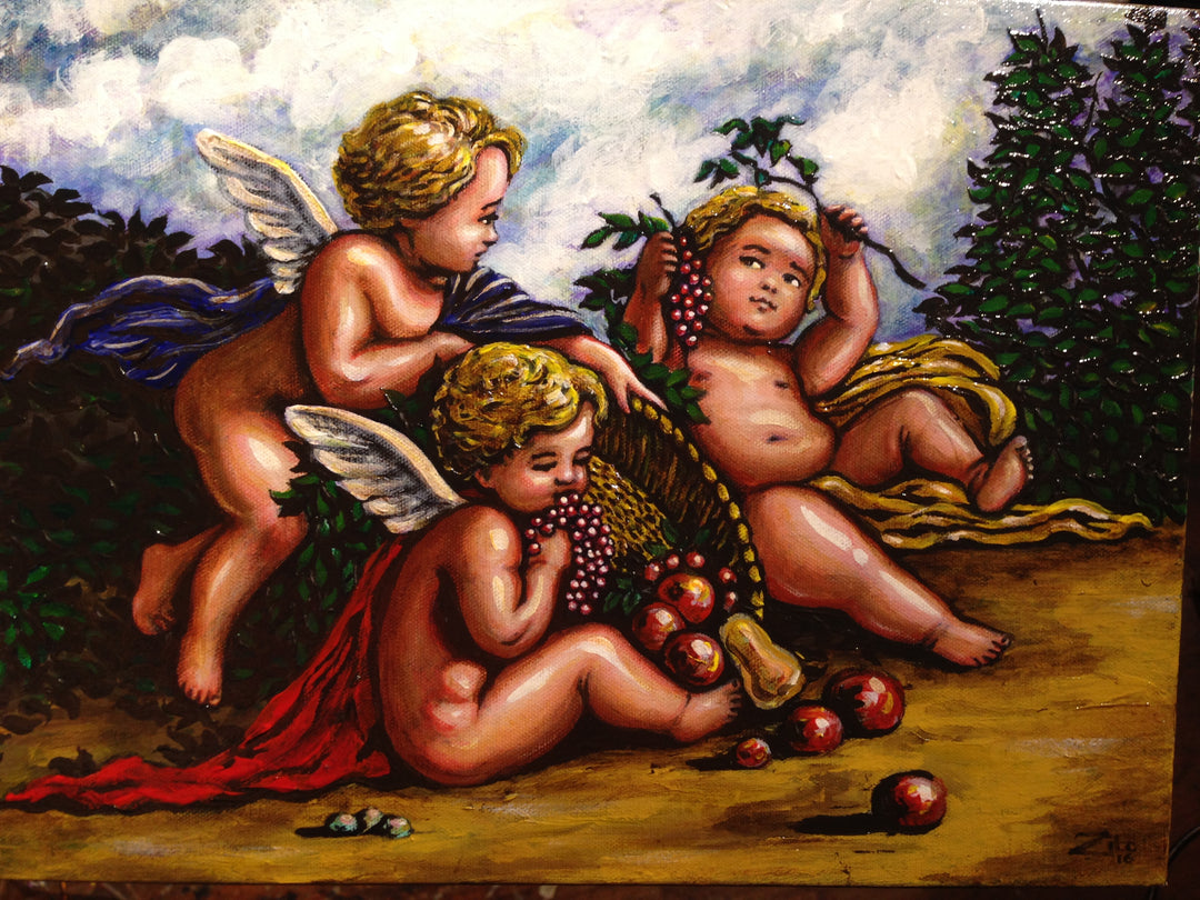 Putti Acrylic Portrait