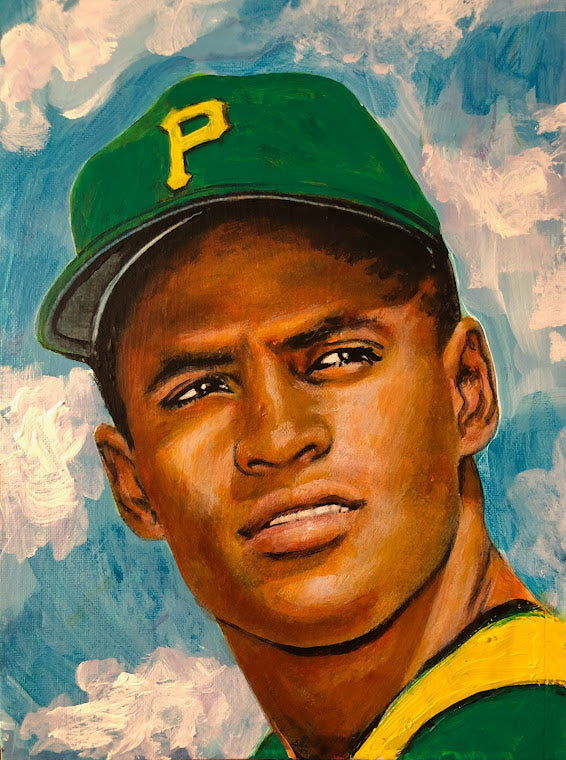 Roberto Clemente Acrylic Portrait