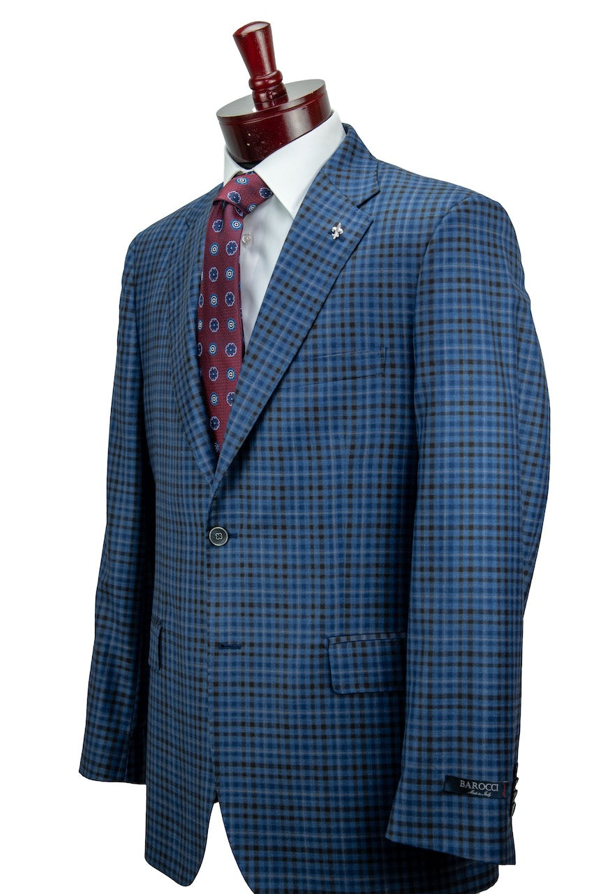 Blue Hopsack Blazer