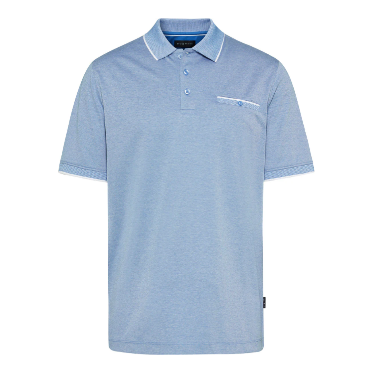 Mens Shirt Polo Pocket - Blue/Grey