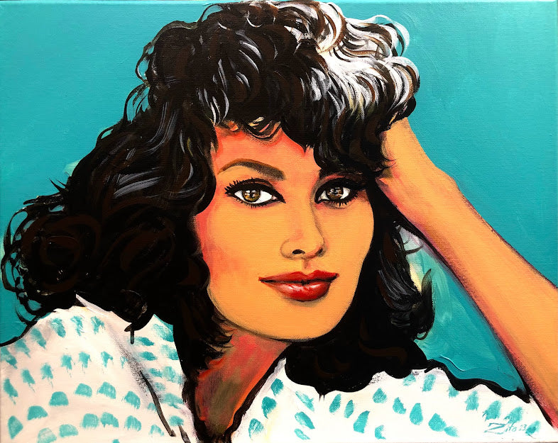 Sophia Loren Acrylic Portrait