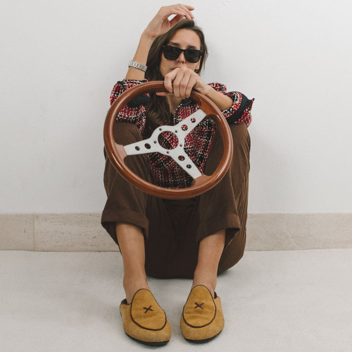 Women's Tan Textured Suede Milano Mule