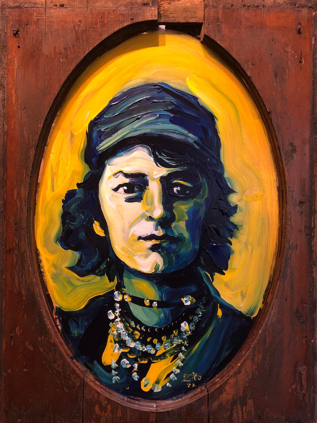 Ukrainian Girl Acrylic Portrait