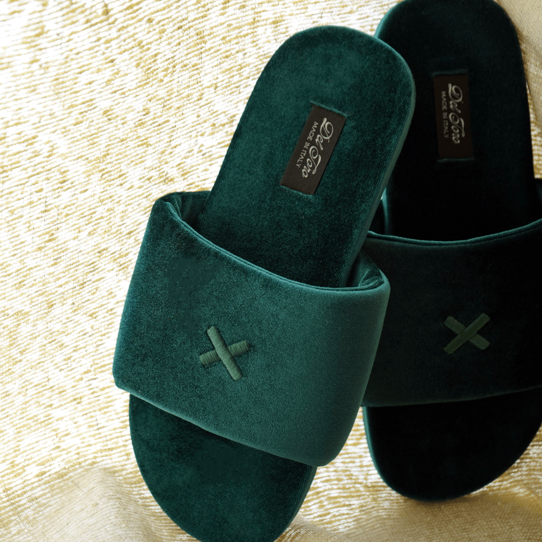 Women's Emerald Velvet House Slide