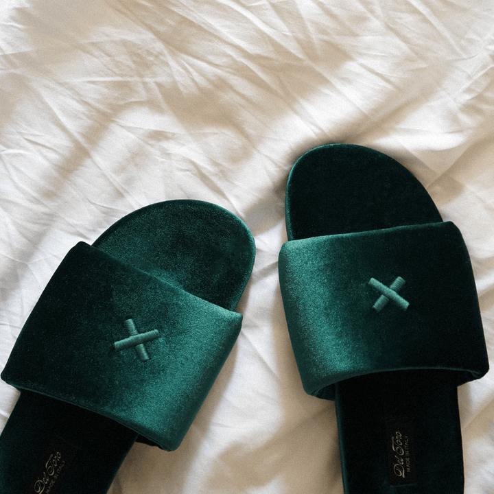 Women's Emerald Velvet House Slide