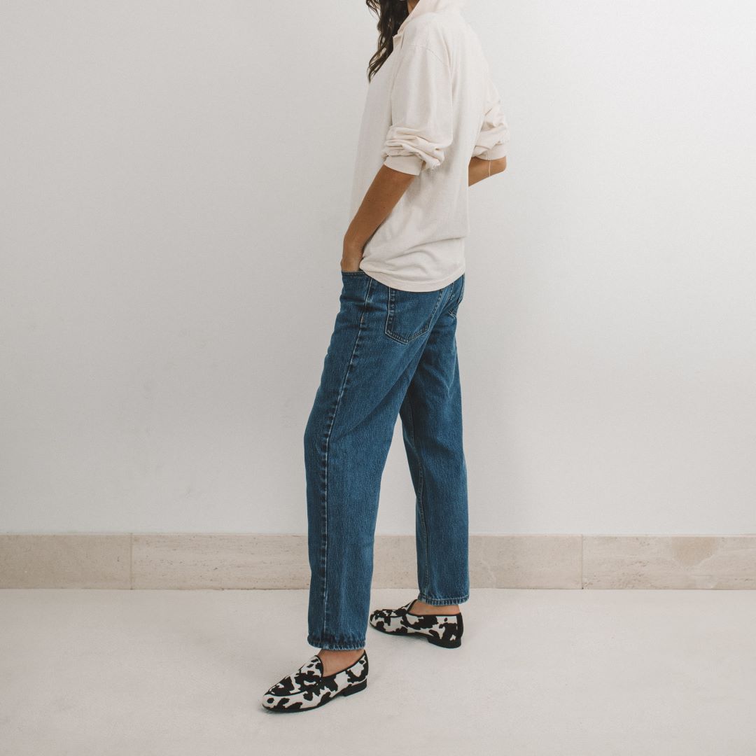 Womens Cow Print Milano Loafer