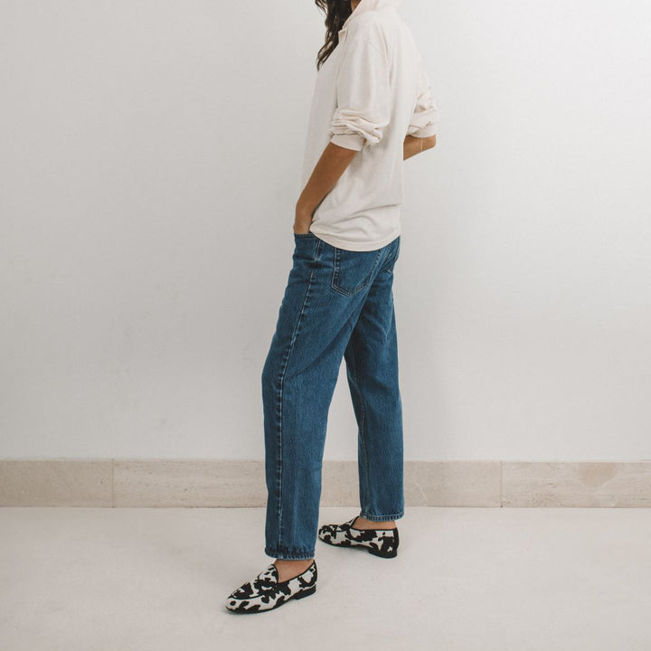 Womens Cow Print Milano Loafer