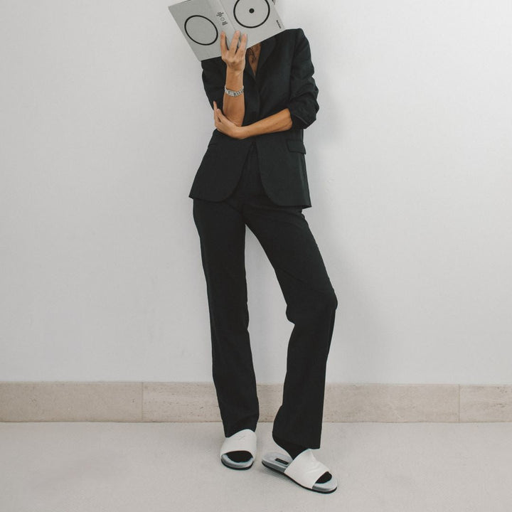 Women's Grigio & Cream Velvet House Slide